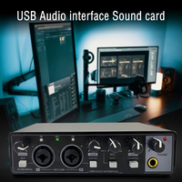 Interface audio GAM-RE7, cartes son, ensembles avec microphone à condensateur XLR, équipement pour diffusion en direct