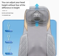 Tapis de massage intelligent avec coussin de massage par pétrissage pour le cou, le dos et la taille, à poser sur chaise, siège, canapé ou lit