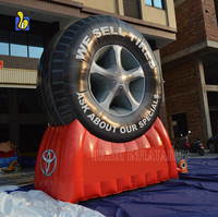 Ballon gonflable adapté aux besoins du client par PVC géant de pneu avec le LOGO pour la publicité