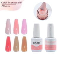 Gel de construction liquide Vinimay OEM ODM personnalisable avec logo privé, 20 couleurs, gel de construction BIAB en bouteille, gel d'extension d'ongles souple
