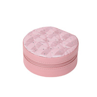 Étui de voyage matelassé sur mesure en forme de cœur pour bijoux, organisateur de strass, petite quantité minimale de commande, vente en gros, boîte portable pour boucles d'oreilles et bagues, multicolore