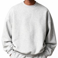 Sweat-shirt ample et épais de style streetwear, en molleton premium, col rond, coupe oversize, design personnalisé pour hommes