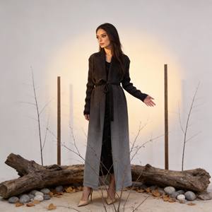 ชุดอาบายะห์ผ้าโพลีเอสเตอร์พิมพ์ลายจีบหรูหรา คุณภาพสูง สำหรับสตรีชาวมุสลิม ขายส่งและรับสั่งทำ - Product Image 2