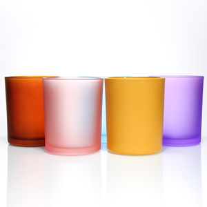 Factory Wholesale Round Bottom Soy Wax Scent Prayer Votive 250ml 300ml 500ml Glass Candle Vessels Jars with Box