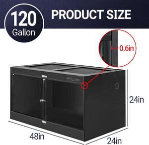 <span class=keywords><strong>Terrarium</strong></span> pour reptiles Reptizoo de 120 gallons (48x24x24) en PVC, emballage plat, logo personnalisé, pour python <span class=keywords><strong>vert</strong></span>, dragon barbu - Product Image 2