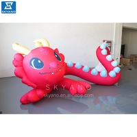 Dragon de dessin animé gonflable Personnage de mascotte de dessin animé personnalisé Décoration publicitaire gonflable