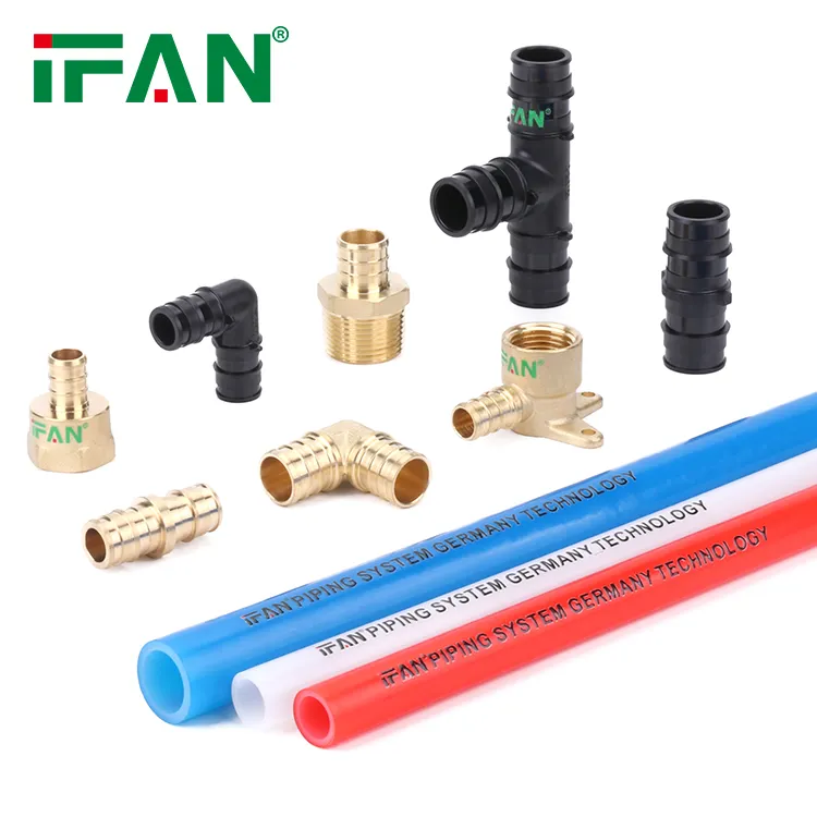 IFAN bán buôn Đồng chì miễn phí Pert Ống pex trượt uốn phù hợp pex Phụ kiện đồng thau pex phụ kiện