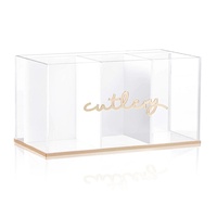 Runder Schwenkbarer Besteckhalter aus Lucite, Robuster Acryl-Besteckorganizer für Restaurant, Zuhause, Buffet und Partys