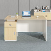 Bureau d'écriture ergonomique simple en bois avec tiroirs, poste de travail moderne pour la maison et l'école, mobilier durable