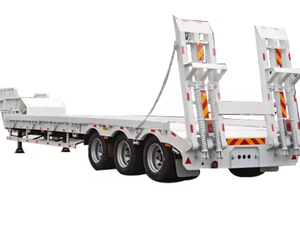 รถกึ่งพ่วงเตียงต่ำรถกึ่งพ่วงหนักเตียงต่ำอุปกรณ์รถพ่วงขนส่งรถตักต่ำ - Product Image 2