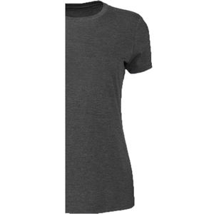 T-shirt à manches courtes col rond pour femme, style streetwear, respirant, écologique, couleur gris uni, toutes saisons - Product Image 5