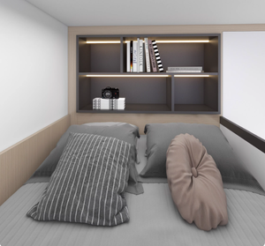 Litera moderna para apartamento con sofá y consola de <span class=keywords><strong>TV</strong></span>, diseño de cama alta para adultos, decoración del hogar - Product Image 4
