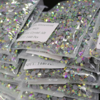 SS6 Groothandel Charms Crystal Ab Hot Fix Plaksteen Bulk Voor Kleding, Diy Losse Glazen Lijm Terug Hotfix Steentjes