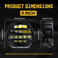 Raych R06 7/9 Zoll LED-Fahrlicht 120W 160W Weiß + Blitz DRL LED Offroad-Arbeitsleuchte für Jeep UTV LKW