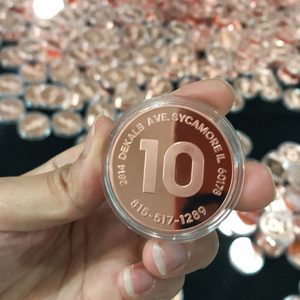Moneda de Cobre Personalizada de Fábrica con Recubrimiento de Color, Moneda Coleccionable Premium de <span class=keywords><strong>1</strong></span> Onza, Moneda de Cobre Fino 999 con Relieve 3D - Product Image 6