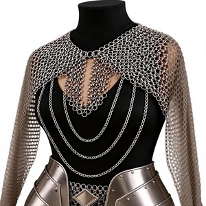 Top de armadura de malla de aluminio plateado con falda, diseño moderno y antiguo, peso de papel - Product Image 6