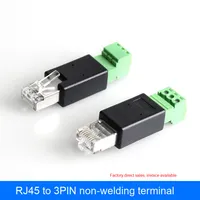 Adaptateur RJ45 vers 3 broches, borne RS485 2P3P4P6P8P, connexion de tête de cristal, bornier vert