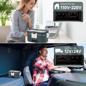 Lonchera Eléctrica Digital con Calefacción de 1.5L, 2 en 1, 220V, Calentador de Comida Portátil con Pantalla LED, Lonchera Bento de Acero Inoxidable 304 con Bolsa de Transporte para Auto - Product Image 3