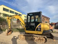 Mini-excavatrice sur chenilles hydraulique Komatsu PC70 d'occasion, machine d'origine japonaise de haute qualité, très demandée