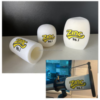 Offre Spéciale Shur e sm7 couverture de microphone logo imprimé personnalisé microphone mousse pare-brise micro éponge logo