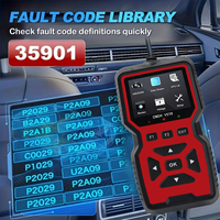 Herramienta de Diagnóstico OBD2 para Automóviles, Lector de Códigos de Error del Motor, Escáner de Códigos de Falla OLIVER, Compatible con V519, Color Rojo/Negro, Cableado