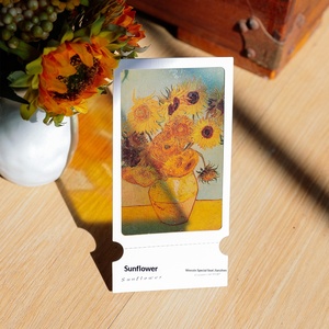 Tarjeta postal transparente con diseño de película de pintura al óleo transfronteriza, marcapáginas, <span class=keywords><strong>Van</strong></span> <span class=keywords><strong>Gogh</strong></span>, Monet, tarjeta de regalo retro avanzada, regalo de cumpleaños, película china - Product Image 4