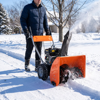 Balayeuse à neige rotative à essence avec tête de souffleur de neige optionnelle de 56 cm et lame à neige de 80 cm pour campus