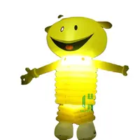 Événement ou fête en forme de soleil gonflable publicité chiffres led gonflable dessin animé avec lumière