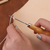Kit d'aiguilles de bricolage pour loisir créatif, 5 pièces, poinçon en cuir, couture à la main