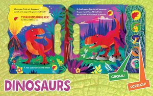 หนังสือพูดคุยแบบโต้ตอบสำหรับเด็กหนังสือเสียง5ปุ่มไดโนเสาร์ตลกเสียงที่ทนทานมีฝาปิดสำหรับการสำรวจโลกไดโนเสาร์ - Product Image 4