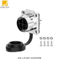 Connecteur étanche LP24 IP67 25A 500V en alliage de cuivre 2-24 broches certifié CE pour énergie solaire renouvelable