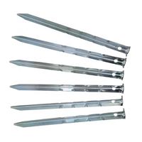 56703 # Piquets de tente en acier ondulé en forme de U de 9 pouces pour l'extérieur, clous de fixation, argent, durables, toutes saisons