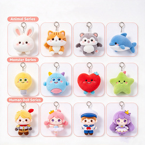 Porte-clés en peluche personnalisé, mascotte douce sur mesure, pendentif en peluche personnage animal dessin animé monstre, jouet en peluche personnalisé avec logo - Product Image 5