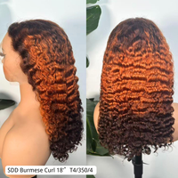 Proveedor Destacado: Peluca de Cabello Humano Rizado Birmano SDD, Densidad 250%, Peluca Frontal de Encaje 13x4 para Mujeres Negras