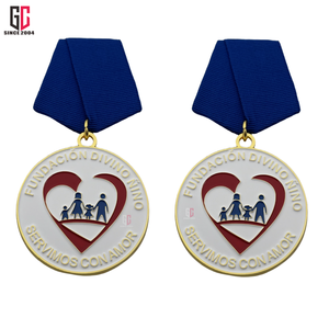 15 Jahre Fabrik individuelle Zinklegierung Ehrenpreis-Medaille mit Samtbox - Product Image 4