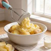 Prensa de Patatas de Acero Inoxidable Tc, Herramienta para Machacar Patatas, Triturador de Alimentos, Prensa de Patatas Doméstica, Utensilio de Cocina