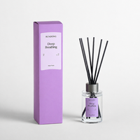 Diffuseur de parfum sans flamme 100 ml avec bouchon argenté, senteurs assorties, coffret cadeau pour chambre à coucher, étiquette personnalisée OEM