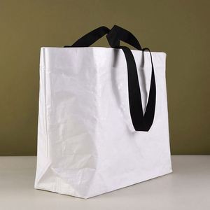 Sacs fourre-tout réutilisables en tissu non tissé PP, personnalisés, imprimés en couleur, à double poignée et bandoulière unique - Product Image 2