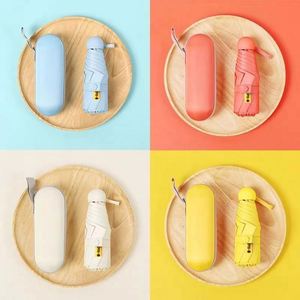 5 Parapluie Pliant Logo Personnel Pare-Soleil Logo Personnalisé Portable Gel Résistant Aux UV Mini Parapluie Pli À La Main Parapluie avec logo - Product Image 6