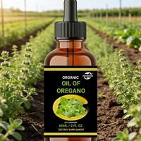 Huile d'origan pure naturelle en gros de l'usine chinoise, suppléments OEM personnalisés, extrait d'origan liquide en compte-gouttes, gouttes d'huile d'origan