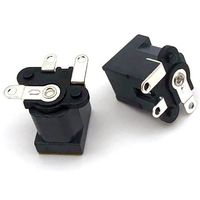 5.5X2.1/2.5 MM 3 broches femelle connecteur d'alimentation prise DC avec capuchons étanches ~ couverture