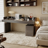 Escritorio de Oficina Ergonómico de Madera Maciza Moderna, Mesa de Maquillaje Resistente al Desgaste, Escritorio de Altura Ajustable de Lujo Ligero