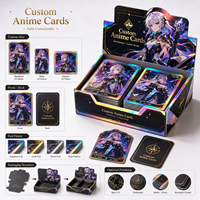 Cartes à collectionner d'anime personnalisées, jeu de cartes TCG holographiques, impression couleur intégrale avec boîte d'emballage de luxe