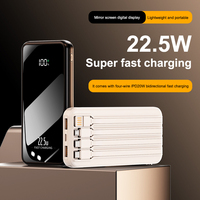 Vente chaude LOGO personnalisé 10000mAh 60000mAh Power Bank avec câble intégré Charge de téléphone portable portable pour l'extérieur