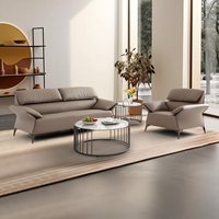 Ensemble de canapés sectionnels modernes et minimalistes en cuir PU, mousse haute densité, durable pour l'école, l'hôtel, l'appartement, le bureau, la maison, le salon