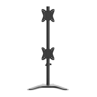Support de moniteur double réglable en hauteur, inclinaison de 45° et rotation à 360°, bras de moniteur en acier pour 2 écrans de 10 à 32 pouces