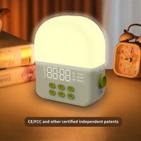 Jam Alarm Digital Lampu Malam Bayi ABS, Timer Penenang Tidur untuk Bayi