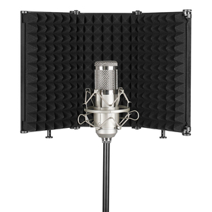 Filtro Anti-Pop per <span class=keywords><strong>Microfono</strong></span> a 3 Porte di Alta Qualità, Copertura in Schiuma Nera con Design Personalizzabile per Registrazione in Studio e Schermo di Isolamento - Product Image 2
