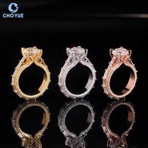 Anillo de banda de moissanita VVS con incrustaciones completas, chapado en oro, de plata de ley 925 maciza, joyería hip hop - Product Image 5
