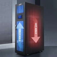 Armoire de serveur de centre de données intégrée intelligente 42U en acier SPCC, protection IP20, porte frontale en verre, alimentation CA UPS, environnement ignifuge